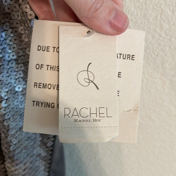 Rachel Roy Women’s Tank Top Large Gray Silver 100% Cotton Contemporary Sequin - Picture 7 of 13